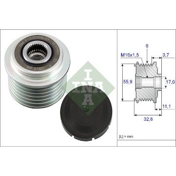 535003210   INA ΤΡΟΧΑΛΙΑ ΔΥΝΑΜΟ    	028903119AJ    RML Ref 500-409  Bosch Clutch Pulley Audi / VW / Seat / Skoda - 