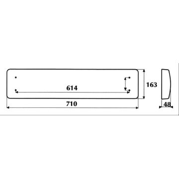 PL-060/12/24  DASTERI,     ΠΛΑΦΟΝΙΕΡΑ 12V Ή 24V    PL-060.12-24 – DASTERI, Πλαφονιέρα (710×163) φθορίου - 