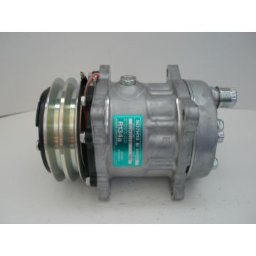 7301 7324   (1101365)  SANDEN   ΚΟΜΠΡΕΣΕΡ   SD7H13  12V     OEM SANDEN COMPRESSOR SD7H13 7301 2A 12V 125mm HOR KG HEAD - 