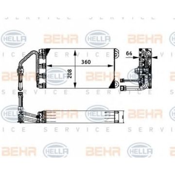 8FV351330011, BEHR-HELLA  ΕΒΑΠΟΡΕΤΑ A/C    202137500185 MAN  81619206027  M2000 / L2000 B-MAN F90, M90, F2000, M2000 - ISPARIVAC Sifra: 8FV 351 330-011 OE Broj: 81619206027 - 