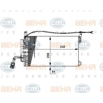 Hella 8FV351330061 - MB MK / SK EVAPORATOR  MERCEDES-BENZ - OE-000 830 58 58 MERCEDES-BENZ - OE-A 000 830 58 58    AKS DASIS: 820210N AVA QUALITY COOLING: MSV071              - 