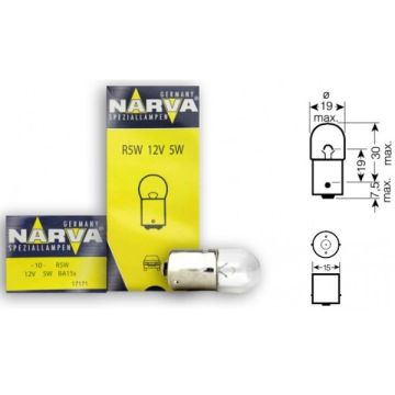 NARVA 17171  ΛΑΜΠΑ 12V 5W Λάμπα 12V 5W ΦOYNTOYKI  BA15s  - 