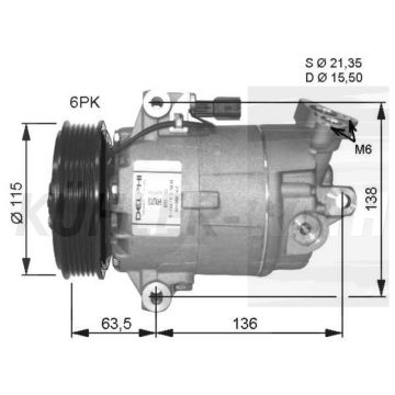 71-7001515 ΣΥΜΠΙΕΣΤΗΣ NISSAN QUASHQAI 2.0 (07)     NISSAN Qashqai 2.0 (2007) compressor Delphi CVC 6PK TSP0155927   NISSAN: 926001DB0A, 92600JD200 	Compressor A / C Harrison CVC; -; -; 12V; Nissan Qashqai Nissan Qashqai 2,0 i; OE: 92600JD200 ... - 