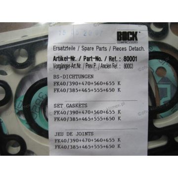 Seals compressor-compressor BOCK-GEA FK40 / 390 + 470 + 560 + 655 / K-set - 