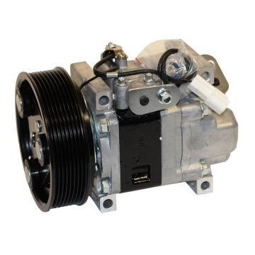 40440207  Compressor type:	H12A1 Clutch diameter (mm):	129 Grooves number:	8 Groove type Poly V Gauge line (mm):	55 Voltage (V):	12 Oil quantity (ml):	150 Gas type:	R134a Inlet / Outlet type:	Pad Inlet size:	15,5 mm Outlet size:	12,8 mmm  - 