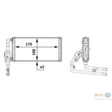 8FH351312181   BEHR-HELLA ΨΥΓΕΙΟ ΚΑΛΟΡΙΦΕΡ DAF  DAF 432, 95 XF 9200677 / 8FH 351 312-181. DAF 1262855  - 