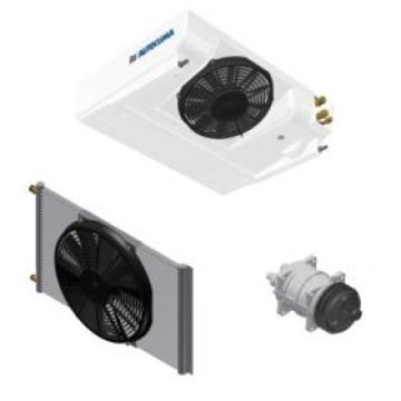 FROSTY INTEGRA 240 - R404a 12V Cod.90901003  Electric Absorption: 18 A Voltage: 12 V Coolant: R404a Evaporator air flow: 800 m3/h Weight of condensing unit: 3 kg Condensing unit dimensions: 600 x 361 x 81 mm Weight of evaporating unit: 10 Kg - 