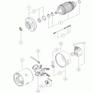 19594  ΜΟΤΕΡ  ΥΔΡΑΥΛΙΚΗΣ ΠΟΡΤΑΣ    LETRIKA (ISKRA)  Motor DC AMJ5272 12V 1.6kW 2600t CW @12V 1.6kW (IM0054) (New)  11.212.957 AMJ5272 Letrika (Iskra) DC motor  DC motor 12 Volt 1.6 KW Bosch Iskra Efel Dautel Dhollandia Hesselman  - 