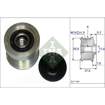 535 0019 10     INA  ΤΡΟΧΑΛΙΑ   ΔΥΝΑΜΟ   	F-230401, F-230401.06, F-230401.07,  588022   VALEO ΤΡΟΧΑΛΙΑ ΔΥΝΑΜΟ  PVF VOLVO V70 II BRE   (ΚΩΔΙΚΟΙ OEM: 9459747) VOLVO (9459747)  BOSCH	F00M147760, F00M147799     Bosch Only  Clutch Pulley Renault / Volvo - 