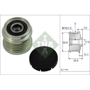 535000810,  INA ΤΡΟΧΑΛΙΑ ΔΥΝΑΜΟ    5350008000 LUK    ΤΡΟΧΑΛΙΑ     Bosch   Audi / VW / Seat / Skoda  BOSCH	F00M147722, F00M991042, F00M991376 CARGO	230304 IKA	335421 INA	F-226322.09, F-226322.10, F-226322.11, F-226322.6 LUK	5350008000, 535000810 - 