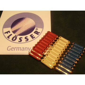 ΑΣΦΑΛΕΙΑ ΠΟΡΣΕΛΑΝΗΣ   FLOSSER FUSE ASSORTMENT 20 PACK 10 WHITE 8A, 10 RED 16A, 10 of EACH GERMANY      Flosser Torpedo Fuses  White 8A Red 16A Blue 25A. - 