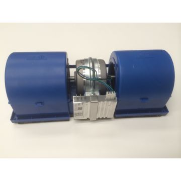 HISPACOLD 5300068   ΜΟΤΕΡ  ΔΙΠΛΟ ΚΟΜΠΛΕ ΜΕ ΠΛΑΚΕΤΑ [ ΜΠΛΕ ] Hispacold double blower with controller   Twin Blower 24v  Double axial motor fan Hispacold OE: 5010531145 - 5300068 - 593111 HISP5300068    Double blower Hispacold Hispacold Double Blower W/S - 