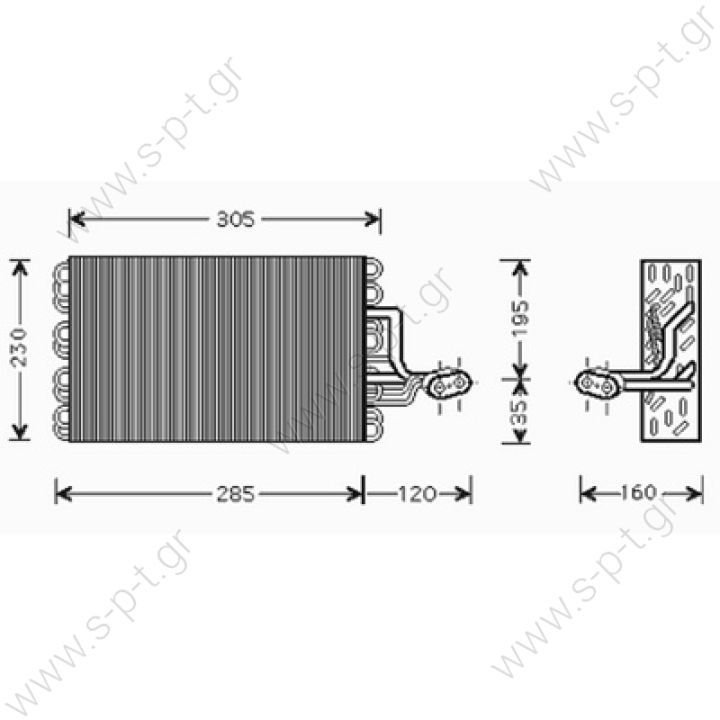 20211069  ΕΒΑΠΟΡΕΤΑ   VW T4, T5, 701820103A    AIR CONDITIONING  VOLKSWAGEN	Transporter T4	1.8	1990	1992     OEM:	701.820.103A    Volkswagen Transporter IV Serie VW TRANSPORTER EVAPORATOR 701820103A