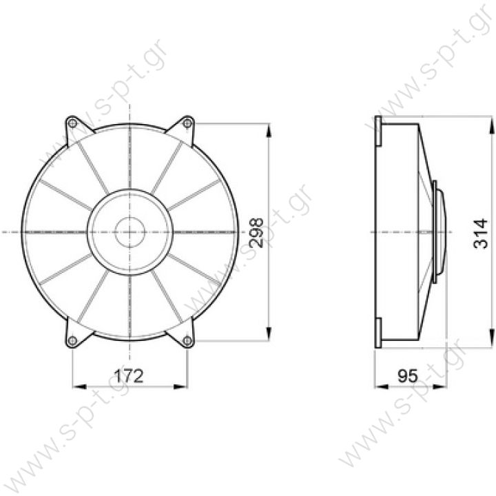 3031582457  SPAL Condenser motor fan > Buses > Konvekta