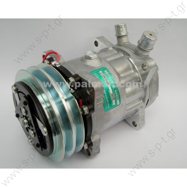 6611 - 6620   ΚΟΜΠΡΕΣΕΡ   SANDEN SD7H14- 6620   ΣΥΜΠΙΕΣΤΗΣ     OE# COMPRESSOR PART 5H14 6620 COMPRESSOR TYPE SANDEN SD 5H14 Flare 12V 5"1/4 Ø132mm 2G A OE: 6611 - 6620