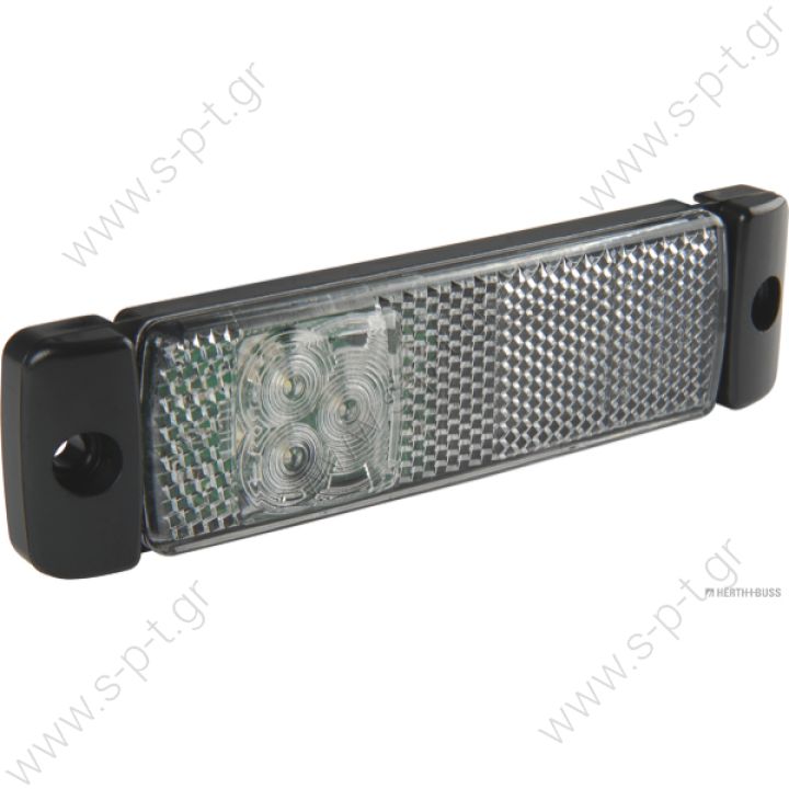 82710326  ΟΓΚΟΥ LED ΕΜΠΡΟΣΘΙΟΣ LED ΦΑΝΟΣ ΟΓΚΟΥ 9-33V  Reference no:	550-0.07 Description:	REF. NO. 550-0.07 Front marker lamp with 3 LEDs 9-33V and reflex - reflector (with cable 1m) Clear lens