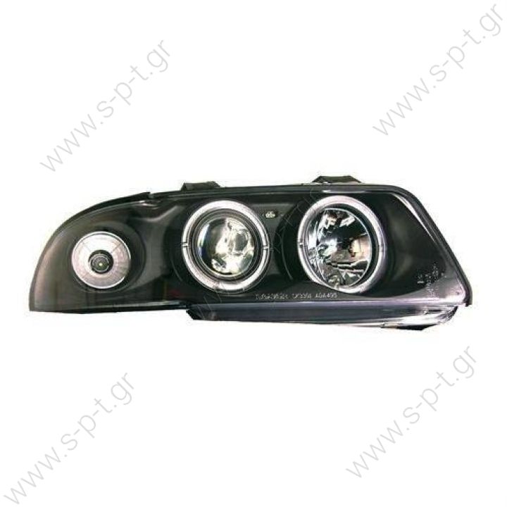 A4 99-00 Angel Eyes Φανάρια Black Και Led