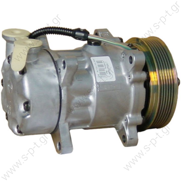 40405087  ΚΟΜΠΡΕΣΣΕΡ A/C   PEUGEOT 206 1.1 - 1.4 - 1.6 - 1.6 16v OEM Code 1412 - 1431 - 6453CN - 6453EH - 6453FS - 6453JG - 6453JK - 9611111780 - 9628239480   COMPRESSOR,NEW, SANDEN PEUGEOT 206 1.4L SANDEN SD6V12-1412 1998-2000 SPECIAL PAD