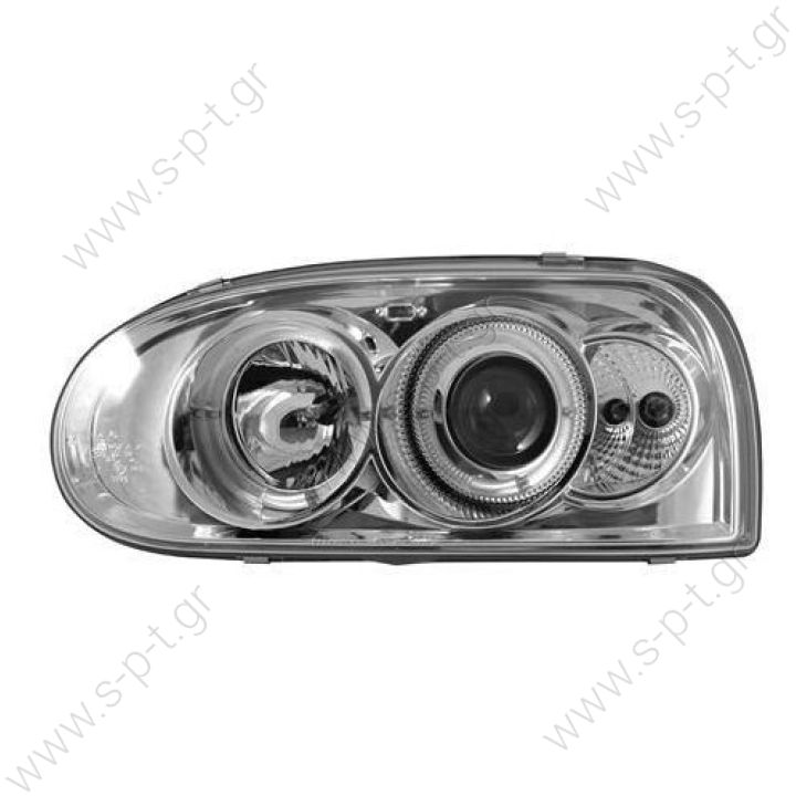 Golf 3 Τύπου Angel Eyes Φανάρια 91-97 Chrome