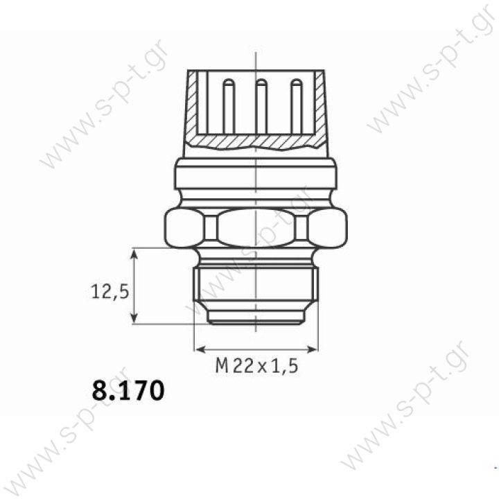 8.170.03  BEHR       ΒΑΛΒΙΔΑ ΒΕΝΤΙΛΑΤΕΡ VW TRANSPORTER III, IV    ΒΑΛΒΙΔΑ ΒΕΝΤΙΛΑΤΕΡ Βαλβίδα Ψυγείου Behr 8.170.03  VW/AUDI 185ºF / 85ºC 3 PIN FAN SWITCH 8.170.03