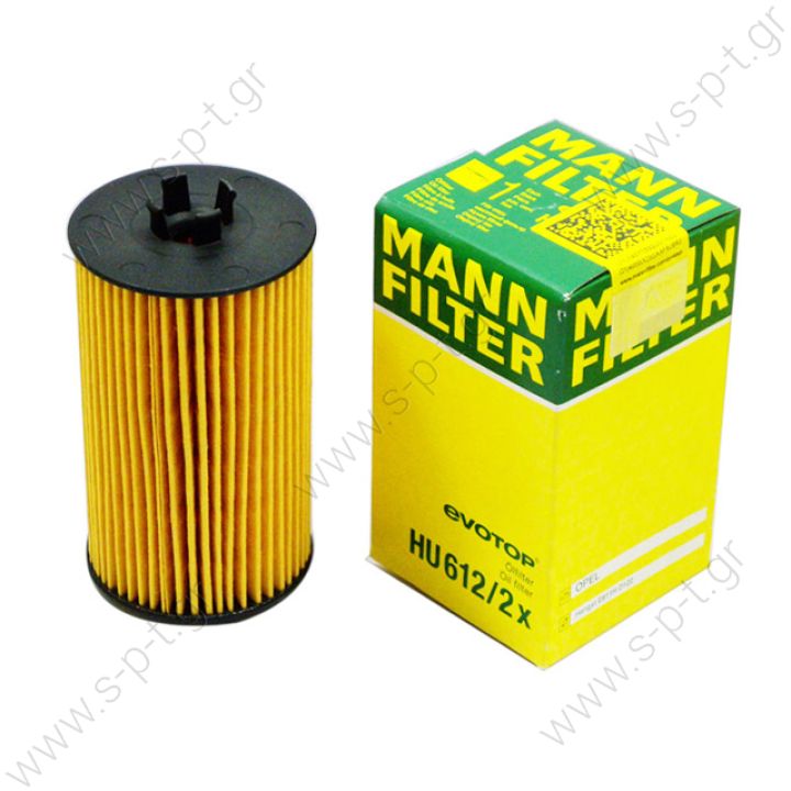 HU 612/2 x MANN-FILTER  ΦΙΛΤΡΟ ΛΑΔΙΟΥ OPEL ASTRA H, J, CORSA C, D, VECTRA C, INSIGNIA   Φίλτρο λαδιού  Φίλτρο Λαδιού Mann HU612/2X  FIAT, GENERAL MOTORS (55594651) FIAT (71744410) GENERAL MOTORS, VAUXHALL (93185674) OPEL (5650359) OPEL (650172)