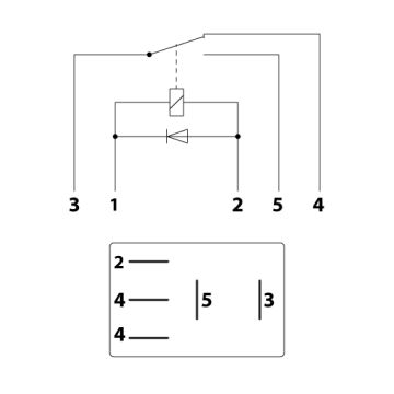 0332207304  BOSCH  0332207304 - ΡΕΛΕ  ΜΙΚΡΟ 12V 5 επαφές 30/20A διπλής ενεργειας  Micro Relay 12V 20A Change Over + Diode  Electric  Relay  0332207304  CONTACT BIDIRECTIONNEL 12V Bosch 0332207304 Relay  0332-207-304 Relay 12V 20A 5 Pins  - 