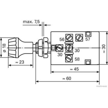 70526012  ΔΙΑΚΟΠΤΗΣ ΦΩΤΩΝ ΤΡΑΒΗΧΤΟΣ  2 ΣΚΑΛΕΣ  Switch, headlight Switch the main light illumination, Universal  - 