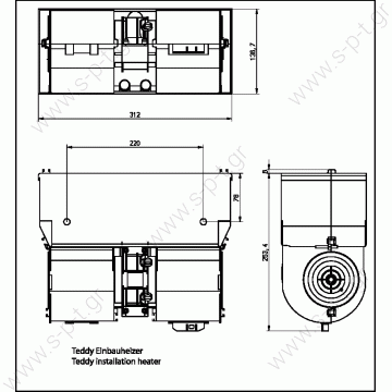 151-552-0024  ΚΑΛΟΡΙΦΕΡ 24V AURORA    1515520024  Aurora Teddy 2000 1515520024  24V 2 speed Heater Teddy f. Solaris / MAN 2-stage, connections parallel  Ref. 1515520024 , 1805000200 , 11034087 - 