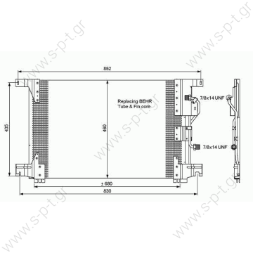 942 500 0054 (9425000054)   ΚΟΝΤΕΝΣΕΡ   MERCEDES   ACTROS   ΨΥΓΕΙΟ A/C MERCEDES ACTROS MP2, MP3   BEHR HELLA SERVICE 8FC 351 300-131 Condenser, air conditioning HELLA 8FC 351 300-131  MERCEDES ACTROS	1996-... ACTROS MP2 / MP3	2002-... - 