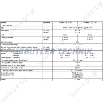 9003170C  WEBASTO THERMO TOP E ΚΟΜΠΛΕ ΚΑΥΣΤΗΡΑΣ 12V | 9003170C - 