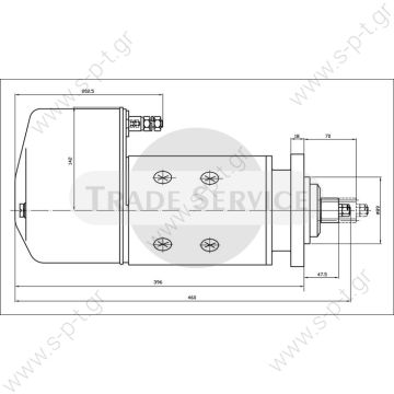 861044 ΜΙΖΑ  PRESTOLITE 9,0 KW   861044    Prestolite starter motor  24V 9.0kW z11 (New) Anlasser KHD Motor Bomag Deutz Faun Liebherr Bosch 0001510035 usw. 24 Volt 9,0 KW Made in Germany - 