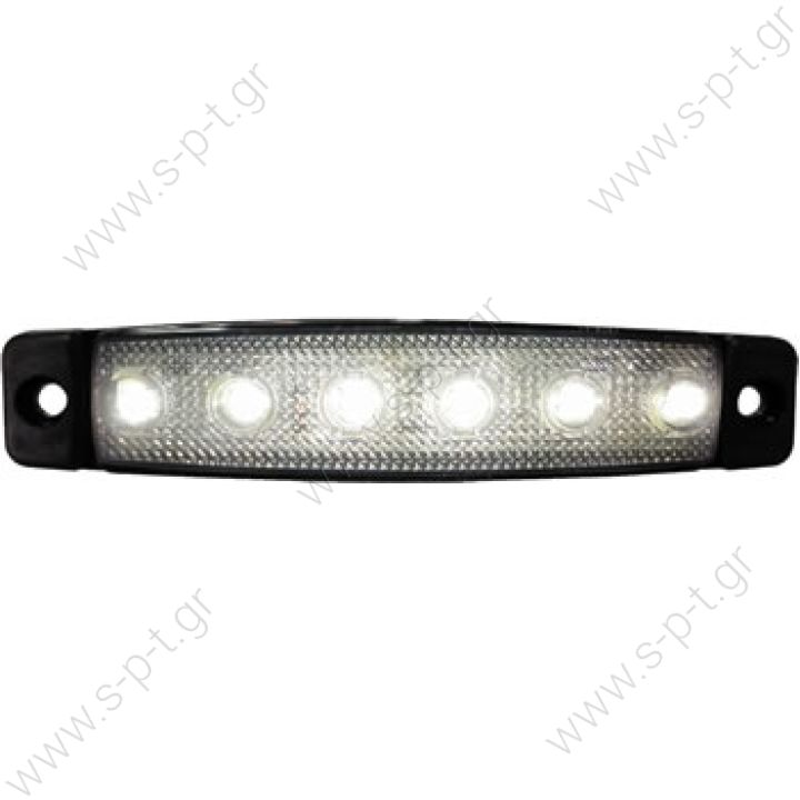 SANEL SBB24W6 LED ΠΛΕΥΡΙΚΟΣ ΦΑΝΟΣ ΟΓΚΟΥ 12V Ή 24V 	 ΦΑΝΟΣ ΟΓΚΟΥ LED ΛΕΥΚΟΣ 560-0,07 24-12V   SBB Series Step, Corridor & Side Maker LED Lightings (Slim Design) 