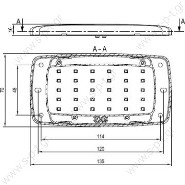 SANEL STA12WW34AAB  ΠΛΑΦΟΝΙΕΡΑ LED ΣΕΙΡΑ DSTA DSTA12W34B 34 λευκά LED  Product Code	Voltage (DC)	Current (Max.)	LED (Quantity)	LUX (1 metrer) STA12WW34AAB	12V	170mA	34	50 LUX STA24WW34AAB	24V	85mA	34	50 LUX - 