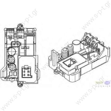 81.25601.0026 MAN  81.25601.0026 (81256010026 5HL351029-061 – BEHR HELLA, Ρυθμιστής ανεμιστήρα θαλάμου επιβατών Man TGA ),  Resistor, interior blower DT 3.82095 (382095), Resistor, interior blower   Resistor, interior blower    Art. No. 3.82095 - 