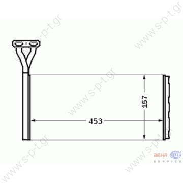 8FH351024391, BEHR-HELLA     ΨΥΓΕΙΟ ΚΑΛΟΡΙΦΕΡ   SCANIA 1421760,   Heat Exchanger, interior heating DT 1.22303 (122303), Heat Exchanger, interior heating  Heat exchanger replaces Hella: 8FH 351 024-391  Art. No. 1.22303 - 