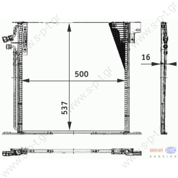 638 835 01 70 (6388350170) ΚΟΝΤΕΝΣΕΡ     MERCEDES , Condenser, air conditioning  MERCEDES VITO    8FC351037341 HELLA      0806.2009 OEM No: A6388350170 , A 638 835 01 70 , A6388350170 - 