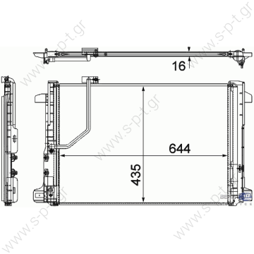 204 500 06 54 (2045000654), MERCEDES  Condenser, air conditioning W204 Classe C    MERCEDES C CLASS T-Model	2007-... C CLASS	2007-... E-CLASS Coupe	2009-... E-CLASS T-Model	2009-... E-CLASS	2009-... GLK-CLASS	2008-... - 