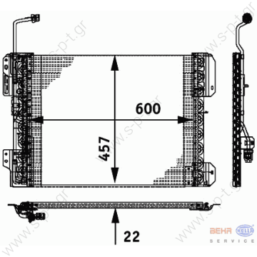 9405000254  ΚΟΝΤΕΝΣΕΡ MERCEDES 9405000254 Condenser, air conditioning  9405000254 Mercedes-Benz Truck Air Conditioning Condenser 9405000254   Hella AIR CON CONDENSER MB AXOR (SKN-C) 8FC351317-641 OE 9405000254 A9405000254              - 