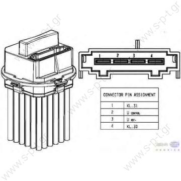 204 870 77 10 (2048707710)   ΑΝΤΙΣΤΑΣΗ ΚΑΛΟΡΙΦΕΡ    MERCEDES W204 (2007) Regulator OE# 2048707710 Behr Hella#  5HL 351 321-491  MERCEDES C CLASS	2007-... E-CLASS T-Model	2009-... E-CLASS	2009-... - 