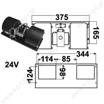 131-602-0450   ΤΟΥΡΠΙΝΑ ΣΑΛΙΓΚΑΡΟΣ ΔΙΠΛΟΣ    AURORA DRG 1200 24V 4-speed  Double blower Aurora DRG1200  SKU: 131-602-0404  Evaporator blower > Buses > Renault  24V, 3-speed  Re.: . 1316020014 , 1316020103 , 81779306063   - 