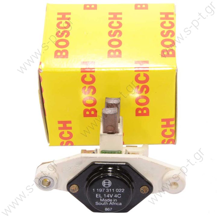 1197311022   BOSCH    ΑΥΤΟΜΑΤΟΣ ΔΥΝΑΜΟ VAG    Bosch Regulator 14,5 V Catalogue No.: 1 197 311 022 Bosch 0197311003, 0197311007, 0197311009 1197311003, 1197311022, 1197311800, 1197311023  Fiat 60743883  Transpo IB354H, IB354-1, IB354