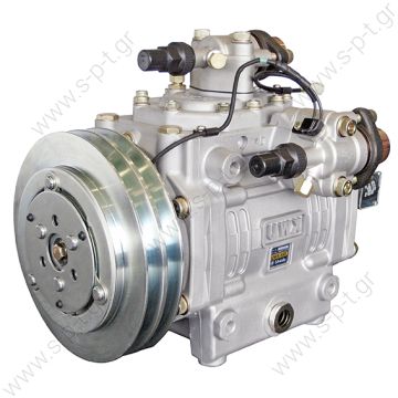 40435073  ΚΟΜΠΡΕΣΟΡΑΣ A/C   UNICLA   UWX550 24V 2 Grooves  UWX550 FOR BUS AND COACH APPLICATIONS  UNICLA 14 CYLINDER SWASHPLATE TECHNOLOGY  COMPRESSOR,UNICLA,UWX550- 24V- mm 2-B, WITH PAG OIL   - 