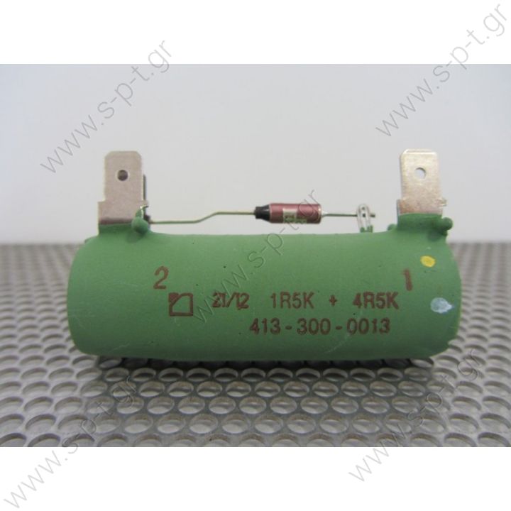 413-300-0013 ΑΝΤΙΣΤΑΣΗ  AURORA THE RESISTOR 6 ON 1,5U MTS-192 DEGREES C. 413-300-0013 Aurora Resister AURORA Resister 24v for DRG Blowers Part No: 413-300-0013   Details  Resistor 6/1.5 MTS=192°C