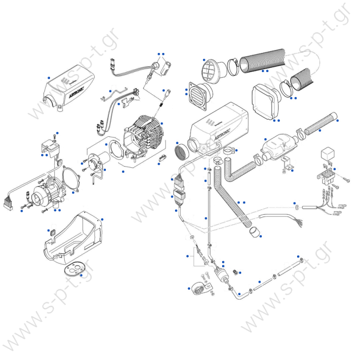 292199018017 | E8017 Καυστήρας Eberspacher D2 2000W 12V Airtronic Full Kit     Eberspacher Heater Parts  D2  Eberspacher Airtronic D2 heater 12v with 80110003 control | 292199018017 | E8017