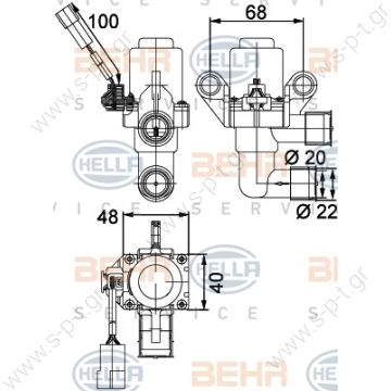 9XL 351 328-051 (9XL351328051), BEHR HELLA    ΗΛΕΚΤΡΙΚΗ   ΒΑΝΑ ΚΑΛΟΡΙΦΕΡ MAN 24V ΝΕΑ ΓΕΝΙΑ BEHR HELLA SERVICE Valve - 