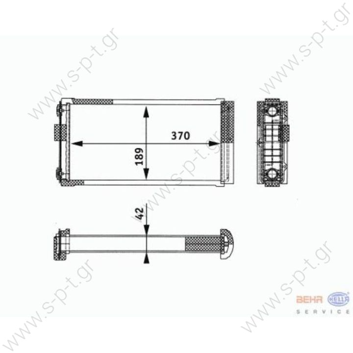 MERCEDES BENZ O 405, 8FH 351 312-601/9300352 MERCEDES-BENZ 003 835 30 01 Interior Heating Exchanger