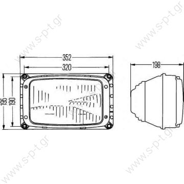 ΦΑΝΟΣ ΕΜΠΡΟΣΘΙΟΣ ΜΑΝ 12.136-48.321 HELLA 1AG 003 434-251 (1AG003434251), Headlight; Headlight MAN 81.25101.6227 (81251016227), Headlight; Headlight  Original No	81251016274 81251016280 81251016283 - 