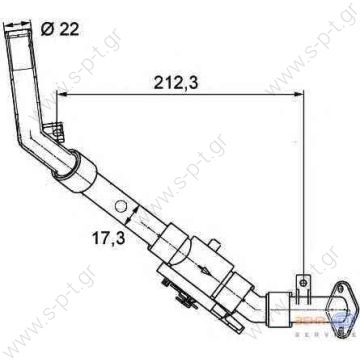 9XL351328-031- BEHR HELLA,    ΒΑΝΑ ΚΑΛΟΡΙΦΕΡ MAN 463 MAN 81 61980 0043 (81619800043),   Βαλβίδα ελέγχου ψυκτικού Man F90, F2000   Control Valve, coolant  9XL 351 328-031  - 