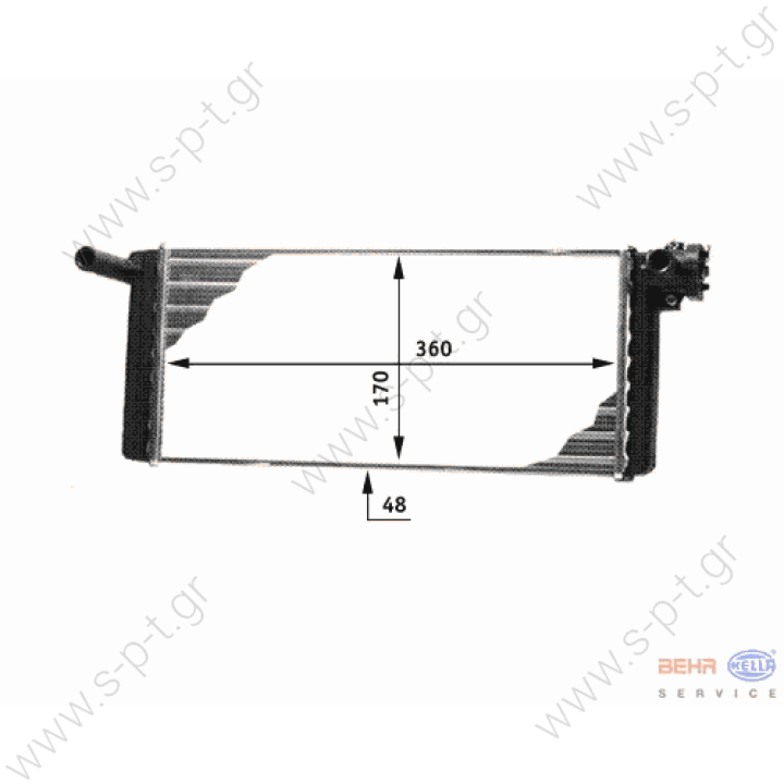 MERCEDES BENZ NG, SK 8FH 351 312-321/9200730 BEHR HELLA SERVICE 8FH 351 312-321 (8FH351312321), Heat Exchanger, interior heating   MERCEDES A 002 835 09 01 (A0028350901), Heat Exchanger, interior heating