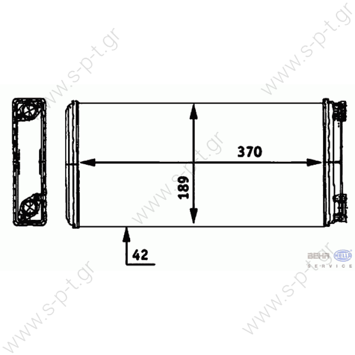 8FH 351 312-361/9200752      ΨΥΓΕΙΑ ΚΑΛΟΡΙΦΕΡ MAN     MAN F 90, 90 UNTERFLUR, M 90    MAN 81 61901 0056 (81619010056), Heat Exchanger, interior heating  BEHR HELLA SERVICE 8FH 351 312-361 (8FH351312361), Heat Exchanger, interior heating